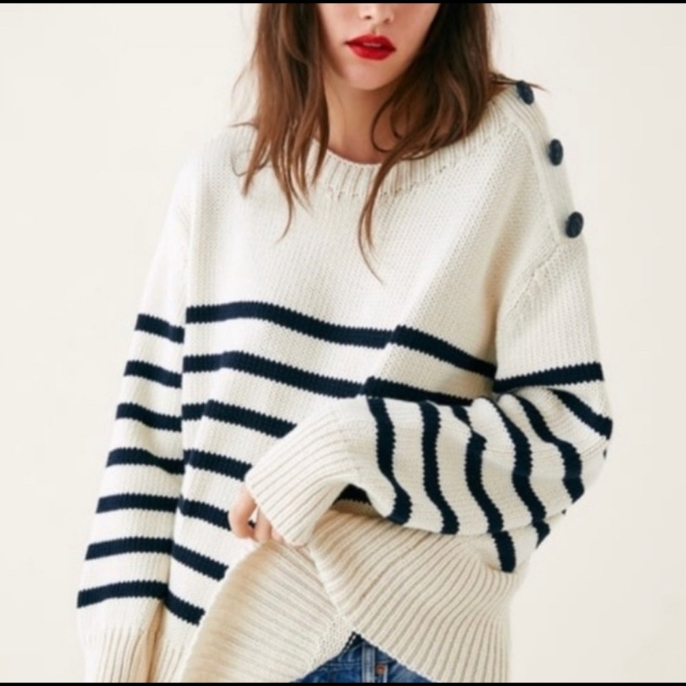 Zara | Striped Knit Nautical Pullover Sweater
